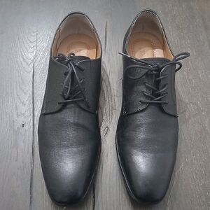 Oxford Leather Dress Shoes Express Men's Black Sleek Size:12 Work Shoes
